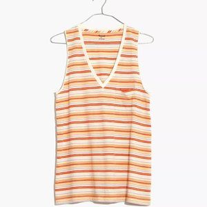 Madewell Whisper Cotton V-Neck Pocket Tank
